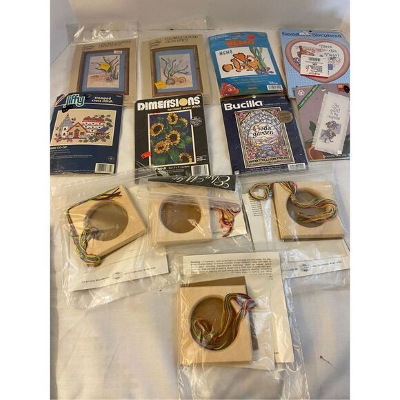 Summer Crafts  Cross Vintage stitch lot Bucilla, Disney, Dimensions, Sunset, & F - Picture 3 of 6